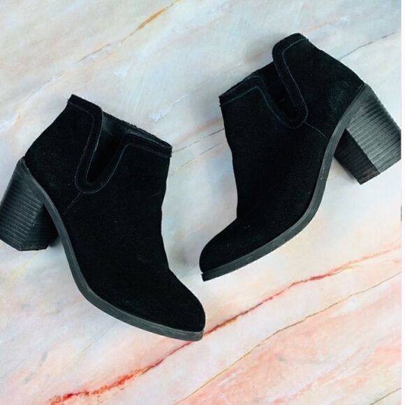 Urban Outfitters- Women’s Dindle Suede Maude Ankle Boots Black, Size 8 - Picture 2 of 12